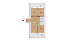 Продажа 3-комнатной квартиры, 89 м, Кудайбердыулы, дом 33