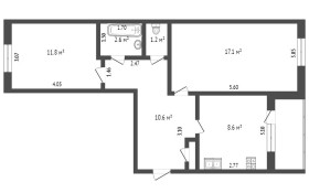 Продажа 2-комнатной квартиры, 54 м, Букетова, дом 61