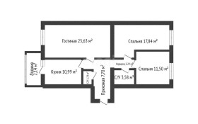 Продажа 3-комнатной квартиры, 83.58 м, Калдаякова, дом 40