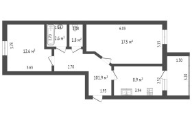 Продажа 2-комнатной квартиры, 71 м, Гастелло, дом 42