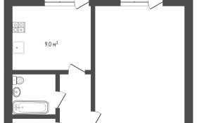 Продажа 1-комнатной квартиры, 34 м, Муканова, дом 72