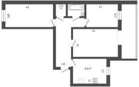 Продажа 3-комнатной квартиры, 65.7 м, Кошукова, дом 7