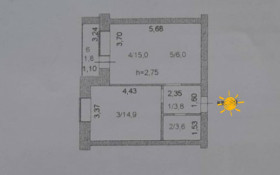 Продажа 2-комнатной квартиры, 45 м, Ауэзова