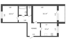 Продажа 2-комнатной квартиры, 50 м, Жамбыла Жабаева, дом 272