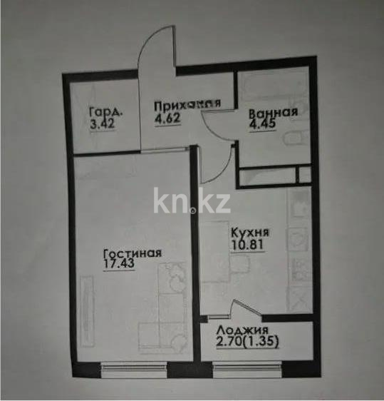 Продажа 1-комнатной квартиры, 43 м² в Алматы