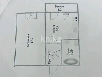 Продажа 1-комнатной квартиры, 37.2 м² в Астане