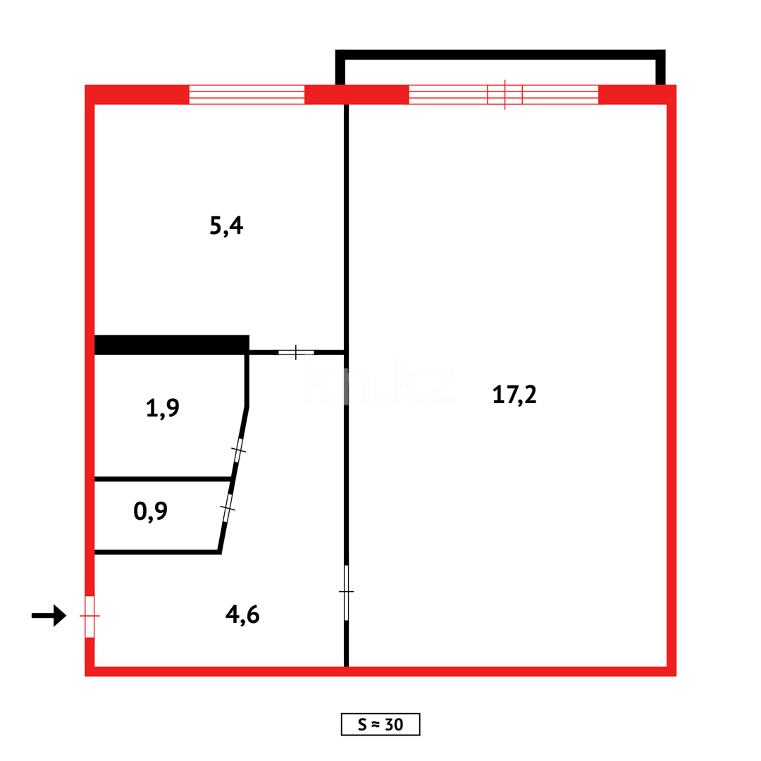 Продажа 1-комнатной квартиры, 31 м² в Темиртау - фото 10