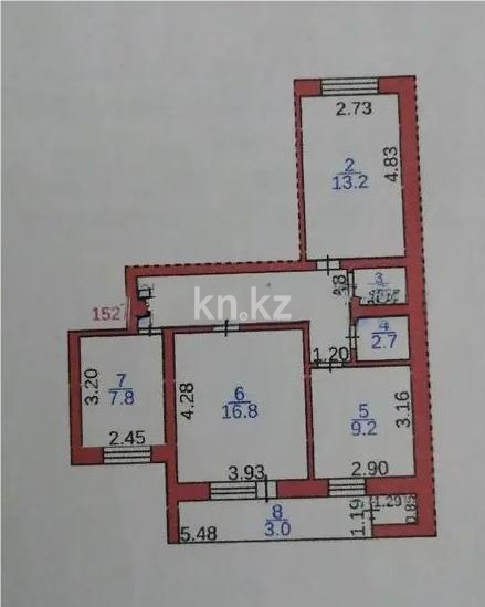 Продажа 3-комнатной квартиры, 64 м² в Караганде