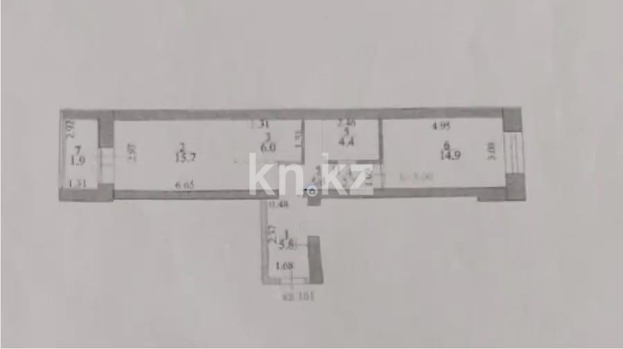 Продажа 2-комнатной квартиры, 52 м² в Астане