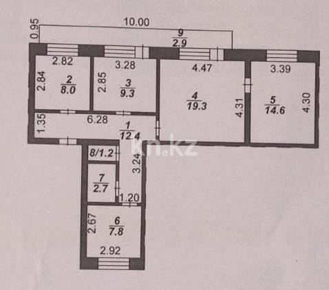 Продажа 4-комнатной квартиры, 78 м², пр. Бухар-жырау, дом  56/2 в Караганде - фото 26