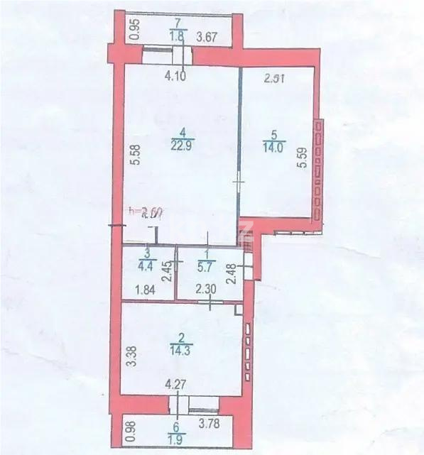 Продажа 2-комнатной квартиры, 65 м², ул. Серкебаева, дом  25 в Астане