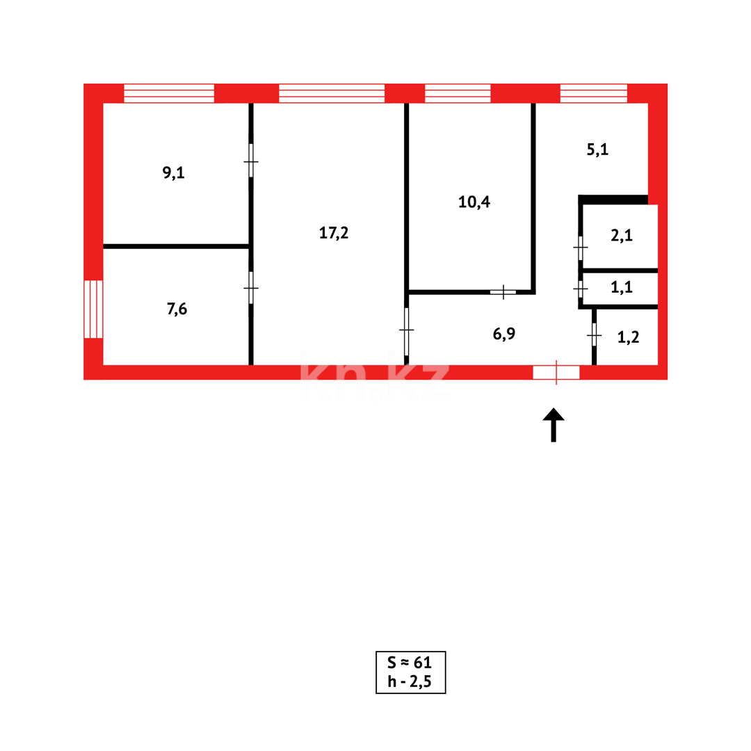 Продажа 4-комнатной квартиры, 60 м² в Абае - фото 4