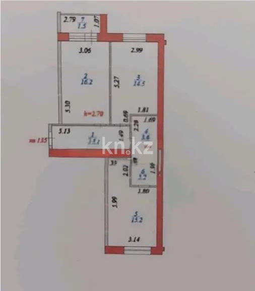Продажа 3-комнатной квартиры, 62 м² в Астане - фото 5