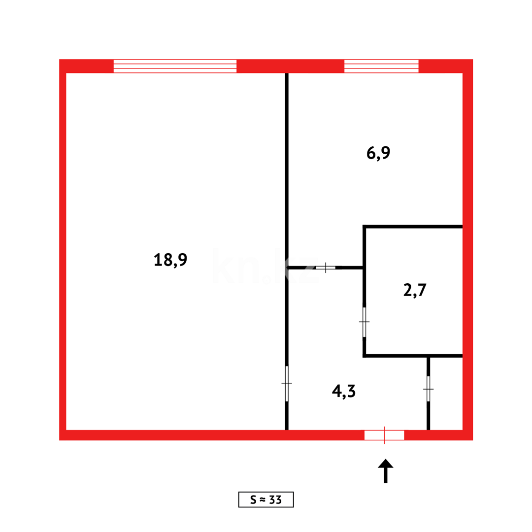 Продажа 1-комнатной квартиры, 34 м² в Темиртау - фото 13
