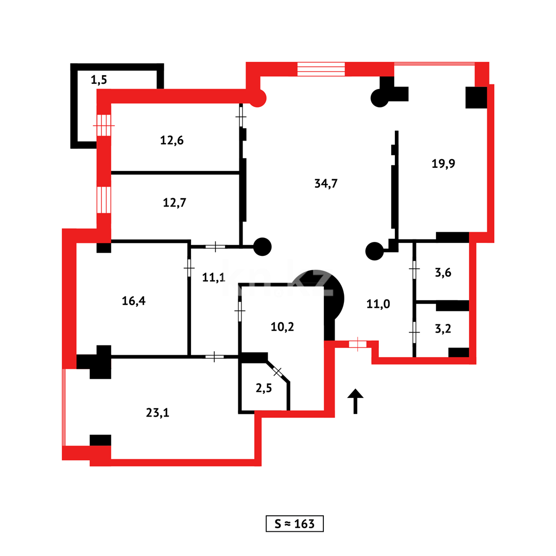 Продажа 5-комнатной квартиры, 162 м², пр. Республики в Астане - фото 28