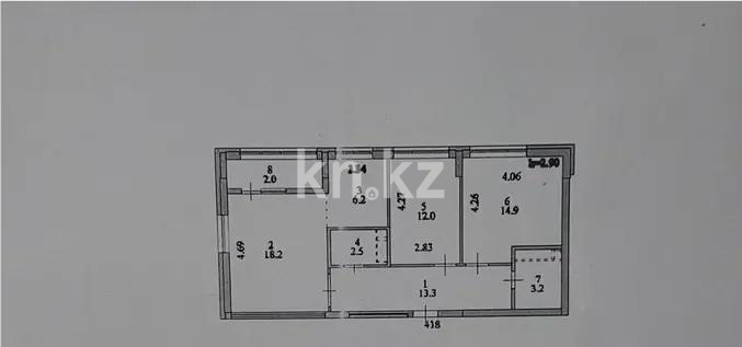 Продажа 3-комнатной квартиры, 72.3 м² в Астане - фото 4