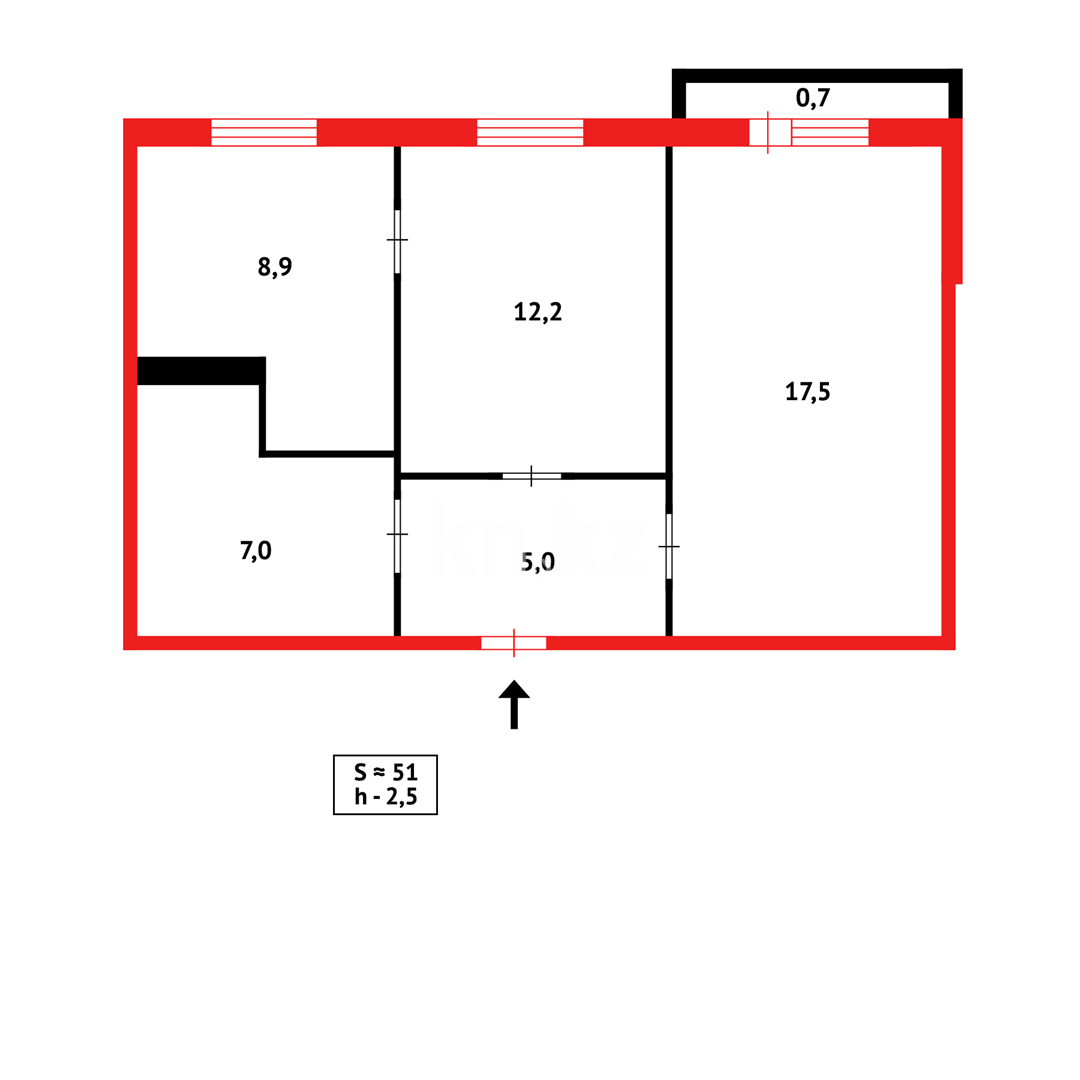 Продажа 2-комнатной квартиры, 50 м² в Темиртау - фото 13