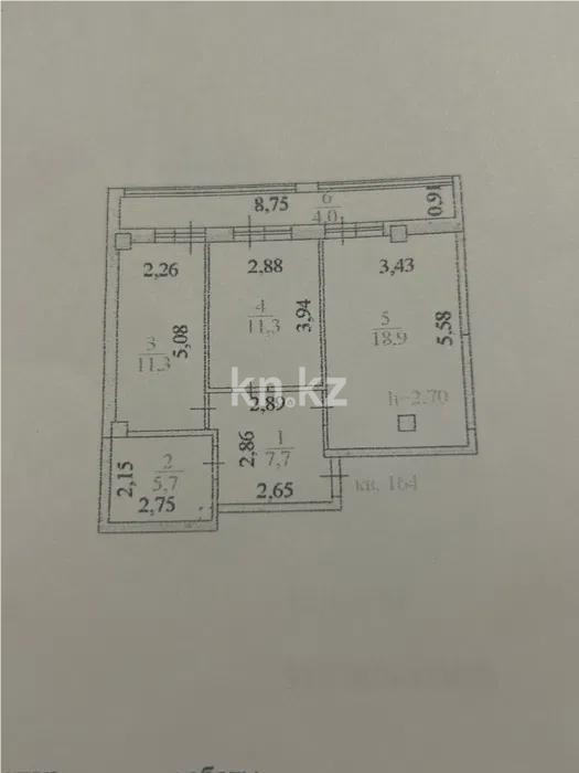 Продажа 3-комнатной квартиры, 58 м² в Астане