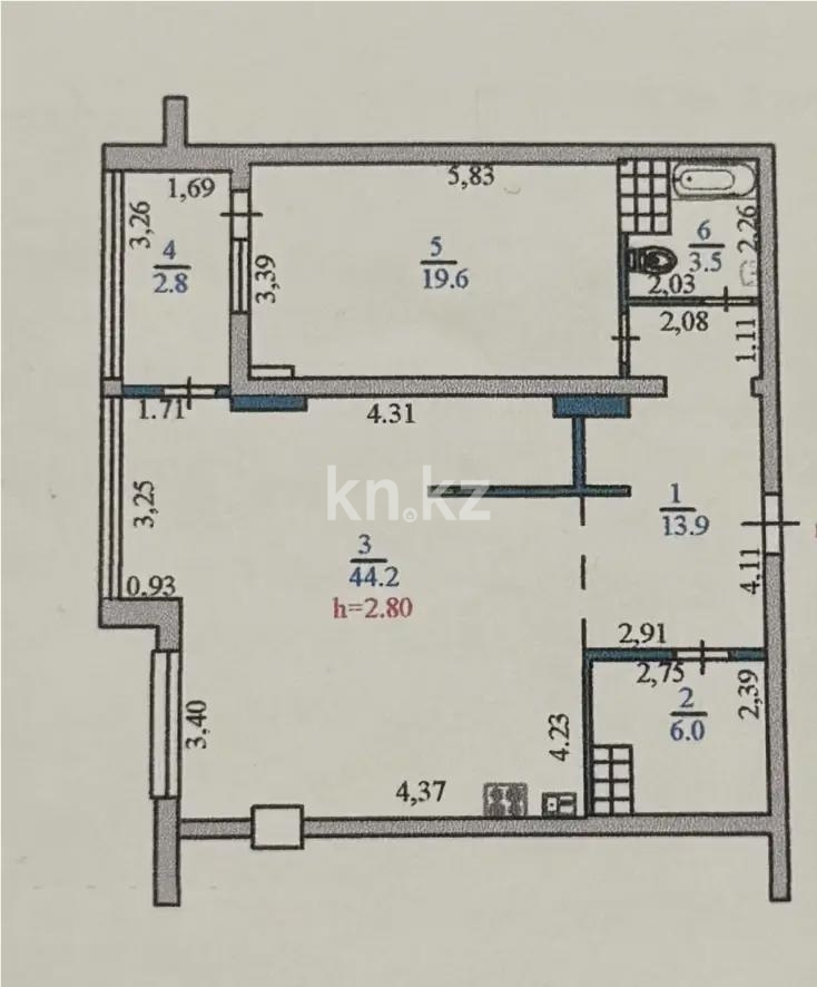 Продажа 2-комнатной квартиры, 90 м² в Алматы - фото 6