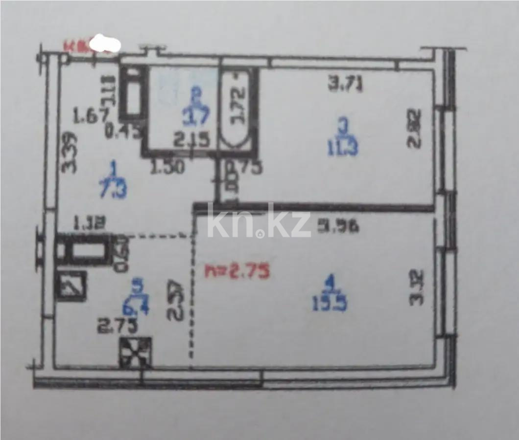 Продажа 2-комнатной квартиры, 44.2 м² в Алматы - фото 3