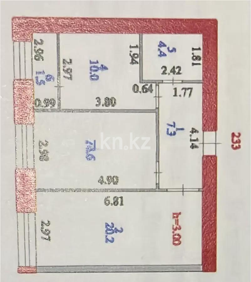 Продажа 2-комнатной квартиры, 59 м², ул. Е-15, дом  13 в Астане