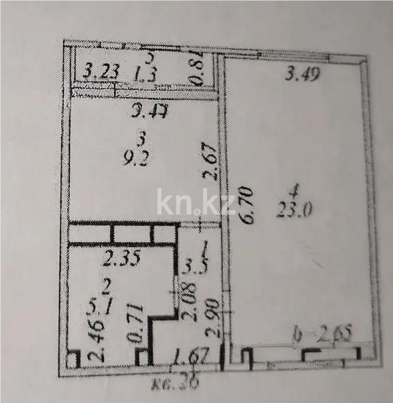 Продажа 1-комнатной квартиры, 42.1 м² в Астане - фото 3