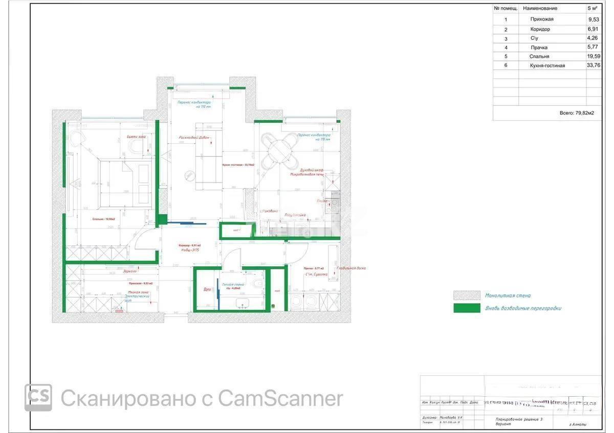 Продажа 2-комнатной квартиры, 80 м², ул. Кажымукана, дом  101/1 в Алматы