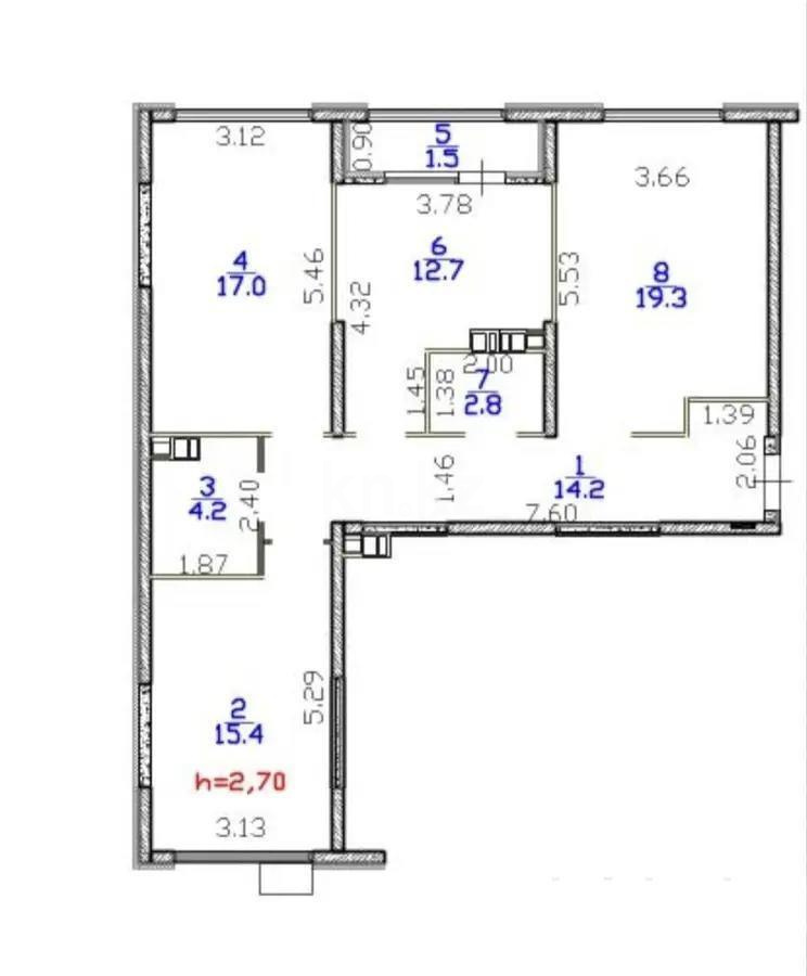 Продажа 3-комнатной квартиры, 88 м² в Алматы