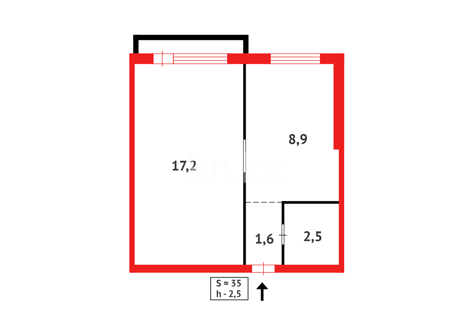 Продажа 1-комнатной квартиры, 35 м² в Караганде - фото 7