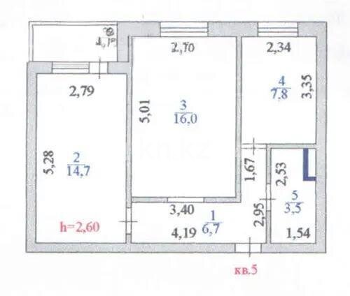 Продажа 2-комнатной квартиры, 49 м² в Астане - фото 5