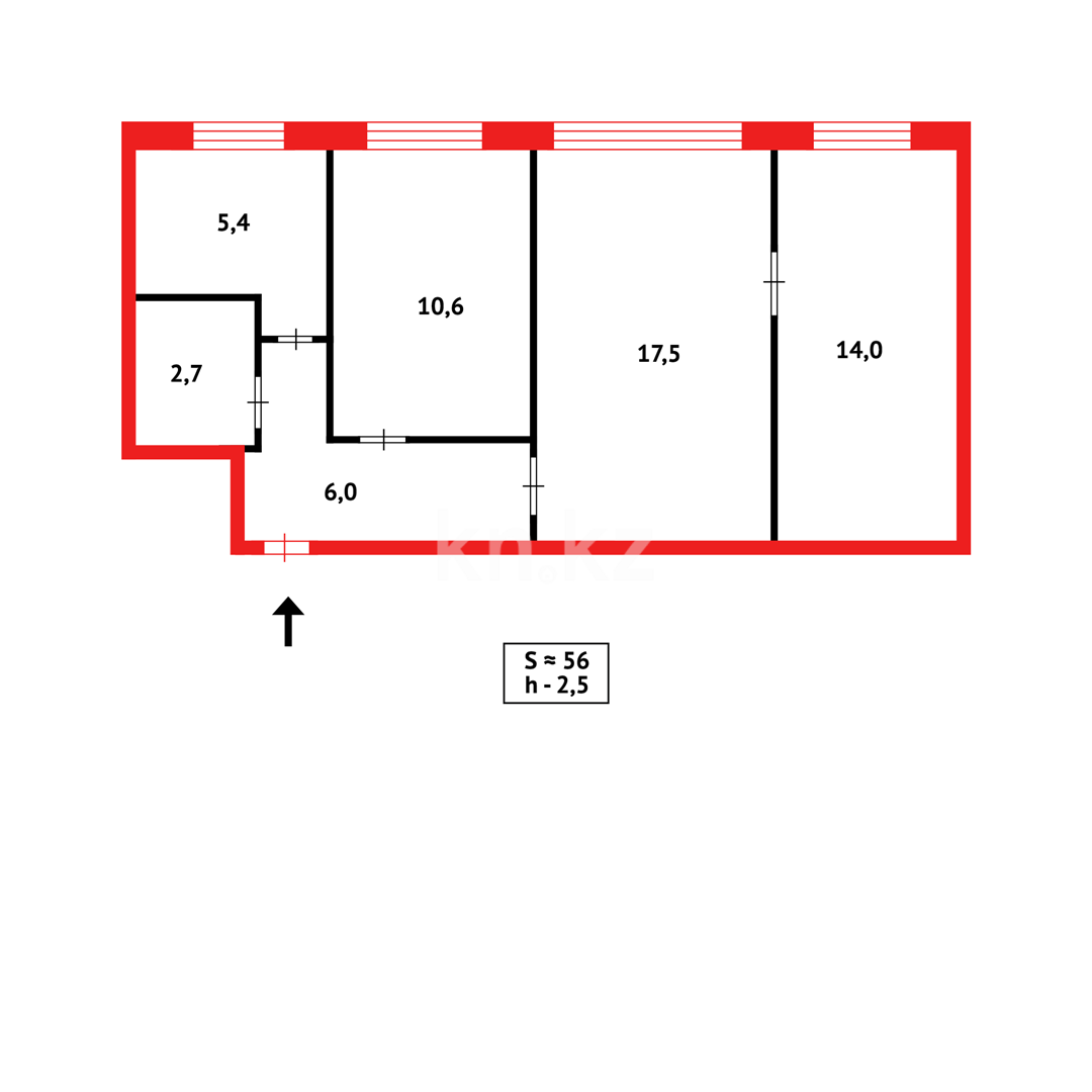 Продажа 3-комнатной квартиры, 57 м², пр. Н. Абдирова в Караганде - фото 10