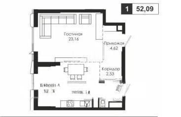 Продажа 1-комнатной квартиры, 53 м², пр. Туран, дом  37/2 стр в Астане