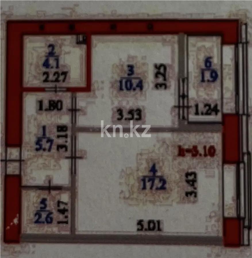 Продажа 1-комнатной квартиры, 42 м² в Астане - фото 6