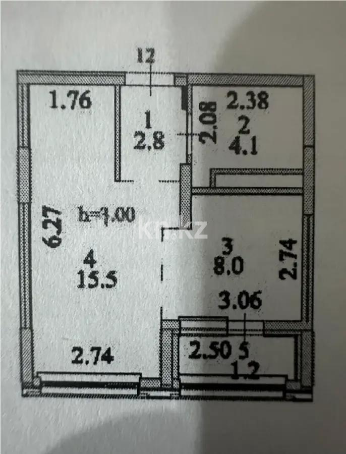 Продажа 1-комнатной квартиры, 34 м² в Астане