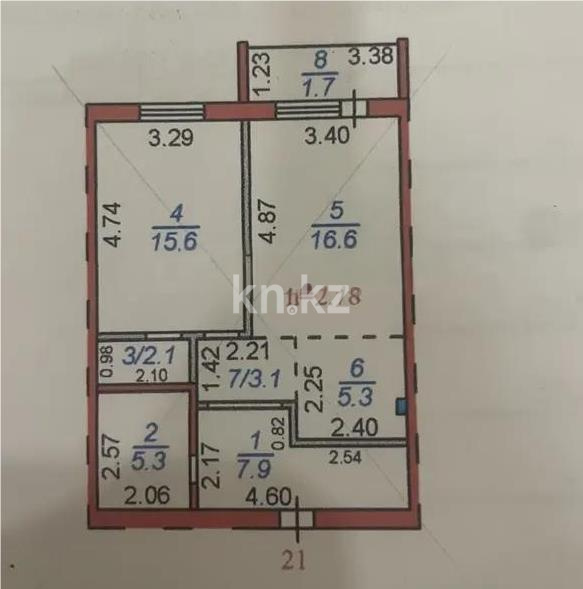Продажа 2-комнатной квартиры, 60 м² в Караганде - фото 4