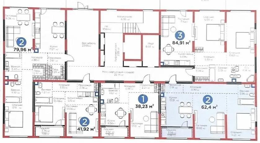 Продажа 2-комнатной квартиры, 64.39 м² в Алматы - фото 2