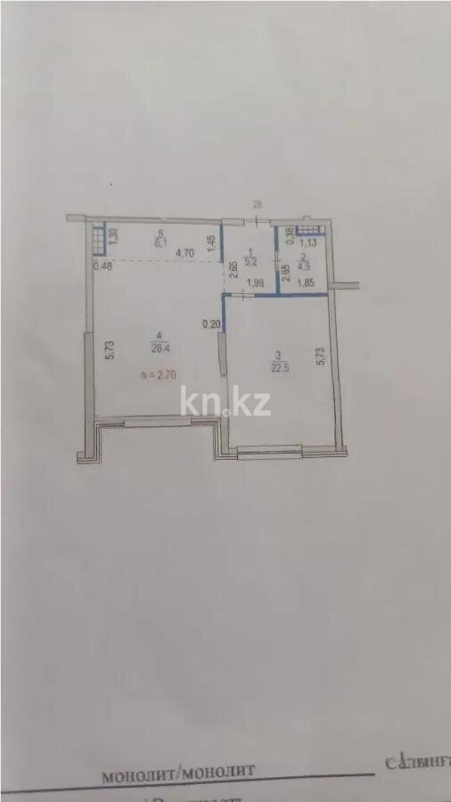 Продажа 2-комнатной квартиры, 64.75 м² в Алматы - фото 3