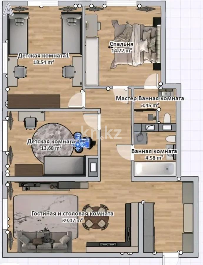 Продажа 4-комнатной квартиры, 96 м², мкр-н Гажайып, дом  11/15а в Алматы - фото 2