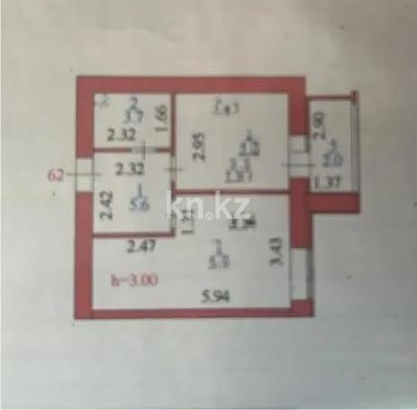 Продажа 1-комнатной квартиры, 39 м² в Астане