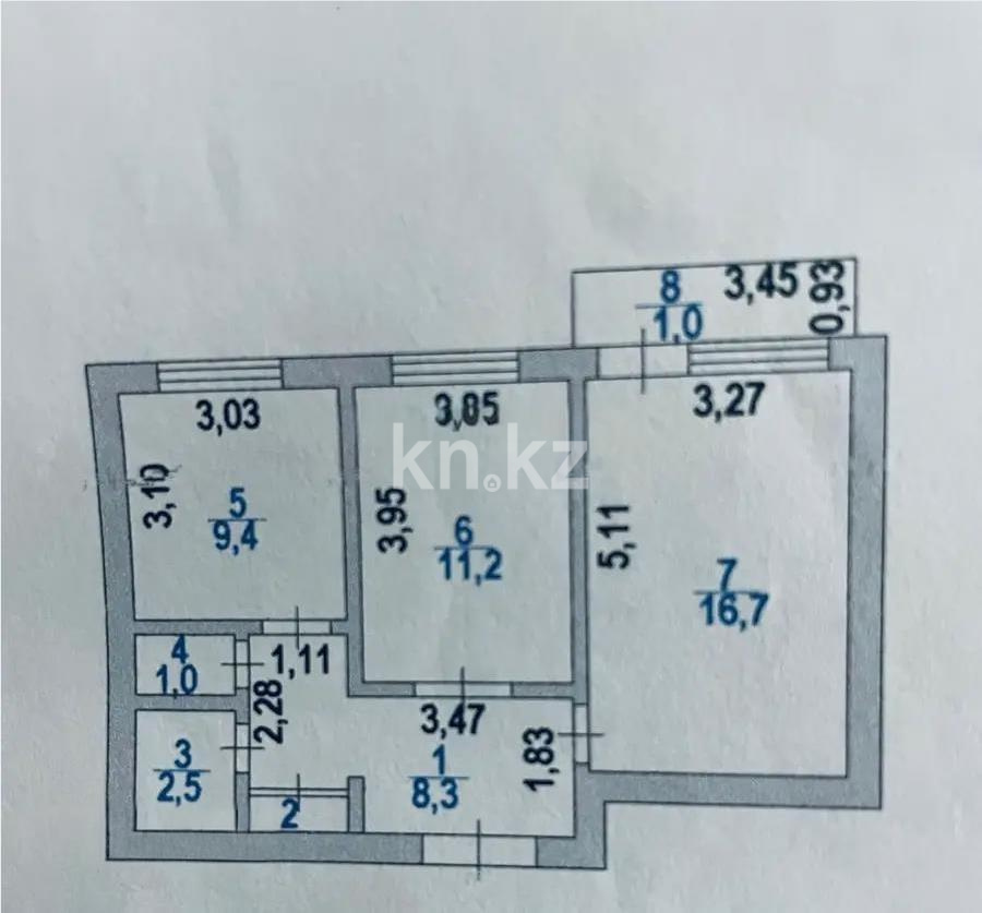 Продажа 2-комнатной квартиры, 54 м², пр. Абылай хана, дом  36 в Астане