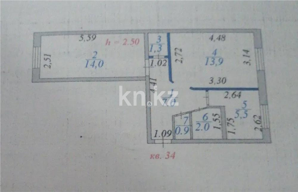Продажа 2-комнатной квартиры, 46 м², пр. Республики, дом  72 в Астане - фото 6