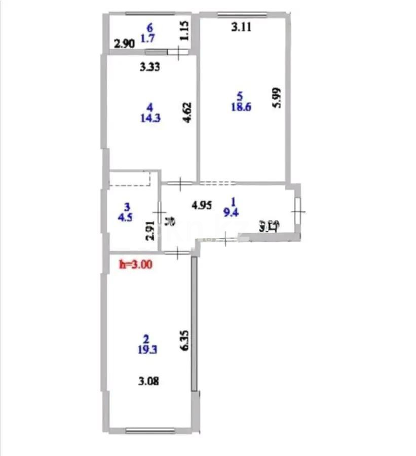 Продажа 2-комнатной квартиры, 68 м² в Астане