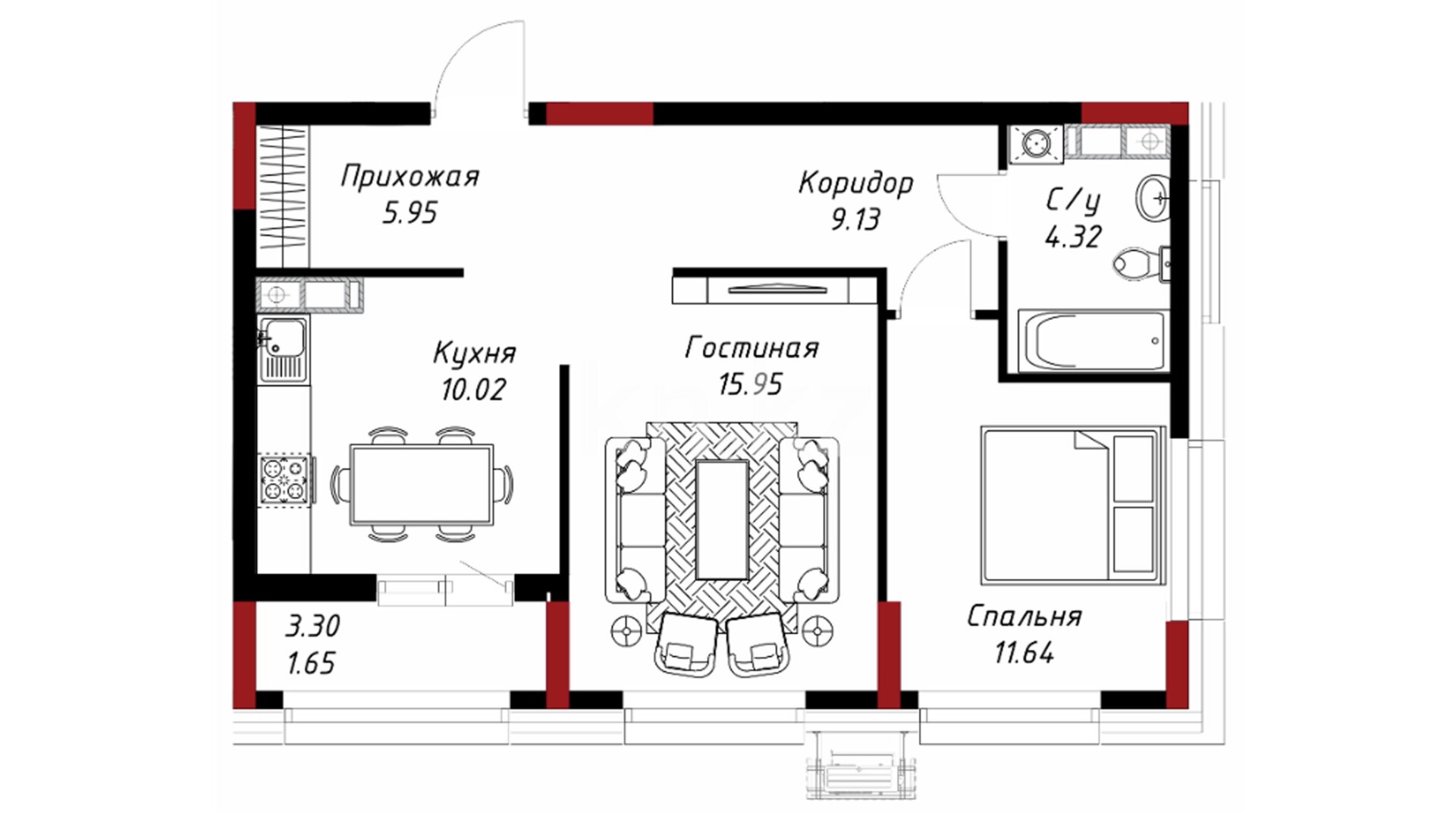 ЖК Birjan Sal, 2-комнатная, цена 45 168 200 ₸, 770 000 ₸&nbsp;/&nbsp;м²