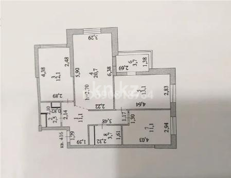 Продажа 3-комнатной квартиры, 78 м², ул. Шаймерденова в Астане - фото 18
