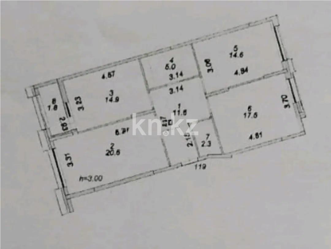 Продажа 3-комнатной квартиры, 90 м² в Астане