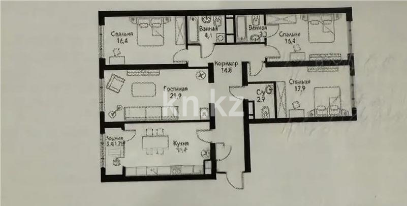 Продажа 4-комнатной квартиры, 118.6 м² в Алматы