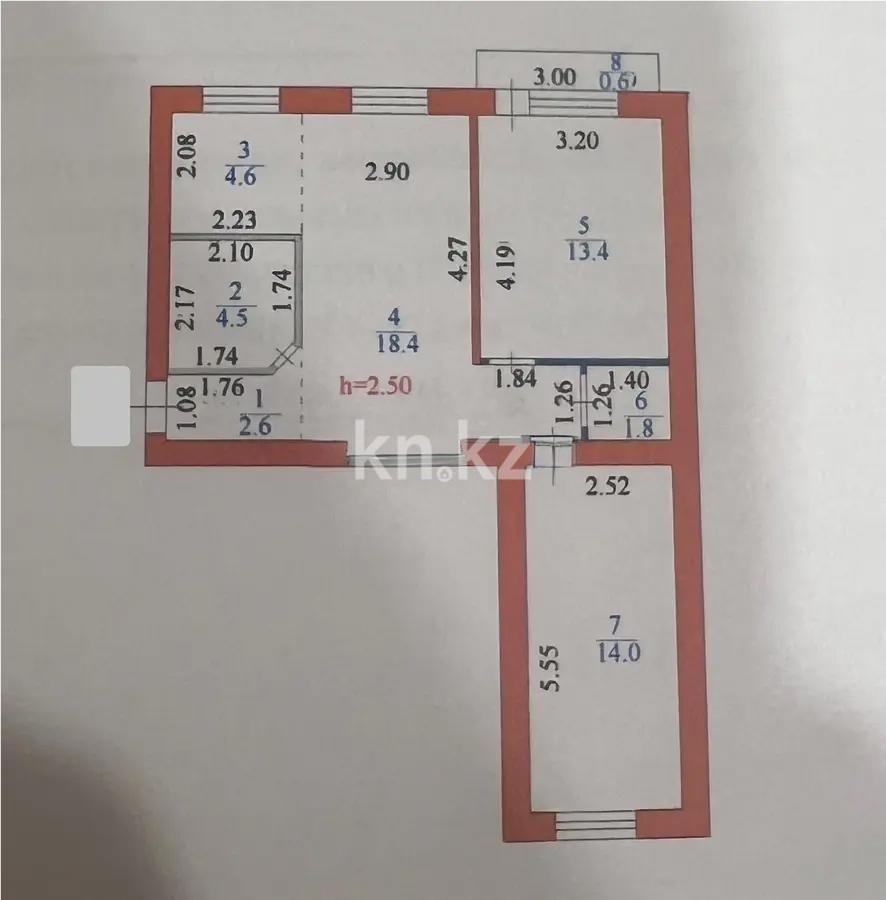 Продажа 3-комнатной квартиры, 59.9 м², пр. Тауелсыздык, дом  4/1 в Астане - фото 6