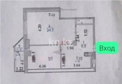 Продажа 1-комнатной квартиры, 54 м², пр. Абая, дом  10 в Астане