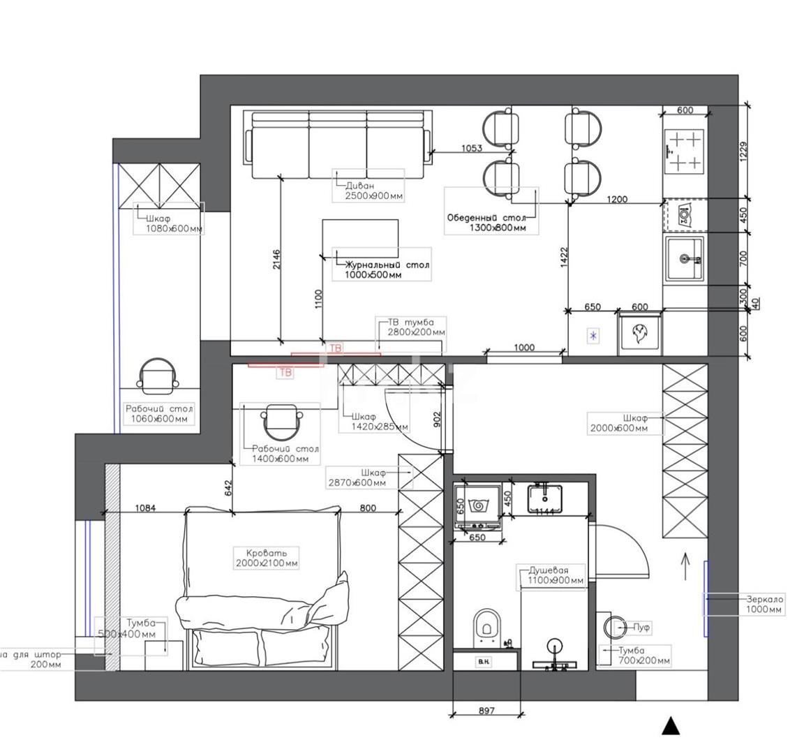 Продажа 2-комнатной квартиры, 55 м² в Караганде - фото 11