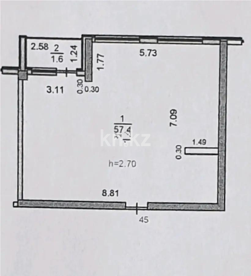 Продажа 2-комнатной квартиры, 59 м², пр. Сейфуллина, дом  51 в Алматы
